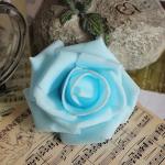 50 x schuimkoppen, bloemhoofden, kunstbloemen, bruidsboeket, huisdecoratie, rozen, lichtblauw