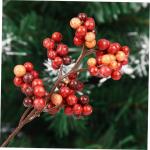 Ceramic Ornaments 12 Stück Arrangement-Dekorationen, künstliche Beeren, weihnachtliche Atmosphäre, Weihnachtsparty-Dekorationen, DIY-Urlaubsdekoration, Weihnachtsgirlande, küns