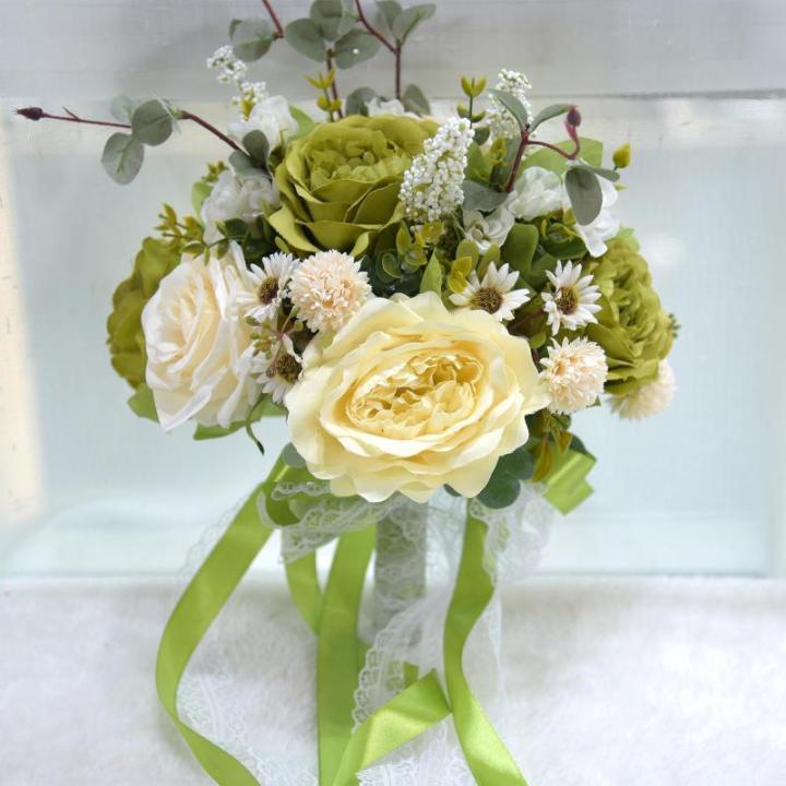 Europäischer künstlicher Rosenblumenstrauß, Simulation koreanischer Hochzeitsstrauß für Valentinstag, Hochzeit, Brautfotografie