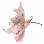 Glitzernder Weihnachtsstern, Weihnachtsbaumschmuck, hängende Dekoration für Weihnachtsbaum, Hochzeit, Party, Kranz, Dekoration (Rosa)