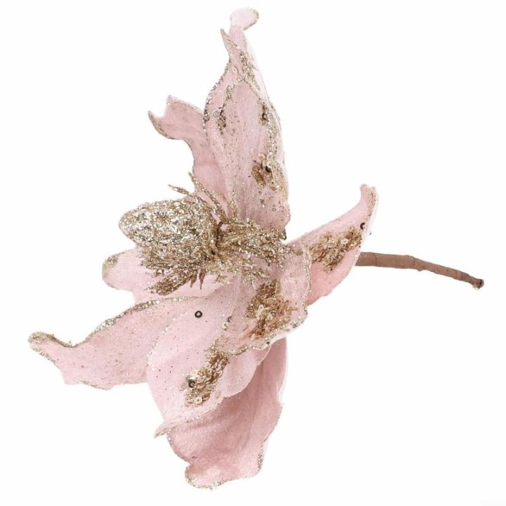Glitzernder Weihnachtsstern, Weihnachtsbaumschmuck, hängende Dekoration für Weihnachtsbaum, Hochzeit, Party, Kranz, Dekoration (Rosa)