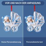 Gepersonaliseerde kersthangers met naam Baby's eerste Kerstmis - 2023 kunsthars kerstboomversiering, gepersonaliseerde , cadeaus voor baby's, zoons, kleinkinderen kinderwagen