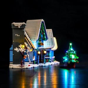 Ledlichtset compatibel met Lego 10293 Santa's Visit (geen model), decoratieve verlichtingsset voor creator, bezoek aan de kerstman, creatief speelgoed