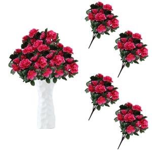 0514 Boeket van kunstbloemen, 33 cm, voor tuin, kantoor, huis, raam, bruiloft, buiten
