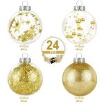 , goud, 24 x , kerstboomversiering, kerstdecoratie voor kerstfeest