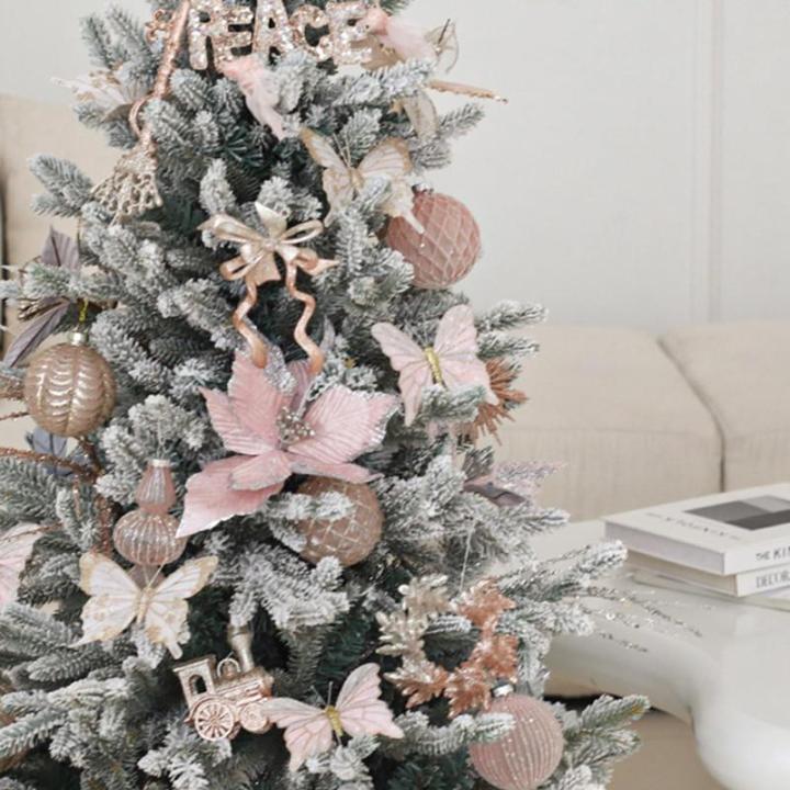 3 Pcs Silber Ornamente Für Weihnachtsbaum, Weihnachten Weihnachtsstern Künstliche Blumen Dekorationen, für Weiß Silber Weihnachtsbaum Wreaths Floral Geschenk Winter Hochzeit Ur