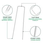 26610 10er-Packung 15 cm Kunstgrasanker aus Metall | Strapazierfähige U-Stifte | Mehrzweck-Erdanker | Gartenzubehör, grün