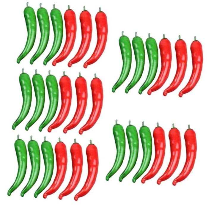 5 Sätze Simuliertes Pepper-Modell Wohnungsdeko Hausdeko Art Paprika Simulation Lebensechter Pfeffer Polyfoam-Paprika-Modell Food-Modell Pfeffer-Modell Poly-Drache 6 Stück * 5
