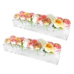 Transparente Acryl-Vase, 16 Löcher, elegante Tischdekoration, Vase, Blumenhalter für Hochzeiten und Valentinstag, Heimdekoration