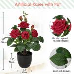 Kunstbloemen, rozenstruik, , kunstrozen in pot, rozenstruik, decoratie, woonkamer, balkon, terras, tuin, bruiloft