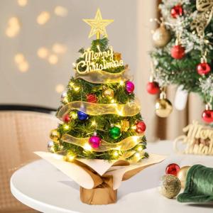Kerstboom met verlichting 45 cm lichtketting kerstboom mini kerstboom kunstmatige kerstboom kerstdecoratie tafel kerstboom kerstcadeaus