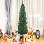 Weihnachtsbaum künstlicher Baum, Grüner Bleistift Schlanker Weihnachtsbaum(8FT/2.4M)