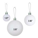 witte kerstbalornamenten voor kerstversiering - 36 stuks kerstboom onbreekbare ornamenten met ophanglus voor vakantie- en feestdecoratie (combo van 6 stijlen in 3 maten)