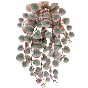 als echt, hangende , 43 cm, decoratieve planten, kunstplant in pot, hangende eucalyptus, plastic planten voor slaapkamer, woonkamer, kantoor, decoratie, roze