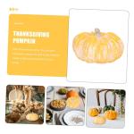 Pompoen 3 Stuks Pompoen Decoratie Miniatuurfiguren Mini Hars Figuren Standbeelddecoratie Scene Layout Pompoen Decoratie Verlichte Keramische Pompoen Herfst Tuin Decoratie Kunstmati