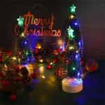 Weihnachtsbaum Klein mit Beleuchtung 3PCS Tisch Mini Weihnachtsbaum Geschmückt mit LED Lichterkette Tabletop Kleiner Weihnachtsbaum Mini Tannenbaum Künstlich Klein Weihnachtsdeko