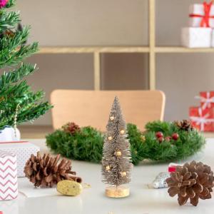Weihnachtsbäume Für Den Tisch, Weihnachtsbaum, Miniatur Kiefern Weihnachtsbäume, NI Tannenbaum Klein, NI Grün Weihnachtsbaum Mit Schneeeffekt, Tischdekoration