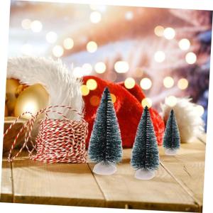30 STK Mini-Weihnachtsbaum Weihnachtstischschild Künstliche Mini-kiefern Mini-schneefrostbäume Puppenhaus-Weihnachtsbaum Kleiner Weihnachtsbaum Weihnachtsdeko Dark Green Harz