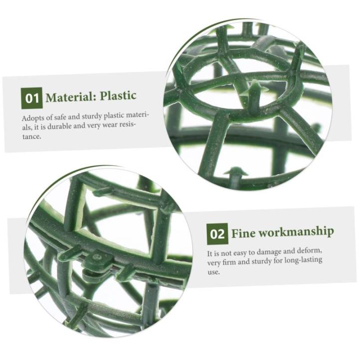 10 stuks Plastic Bloemen Bal Stand Wanden Kamerplant Plank Groen Kogel Frame Tuin Trellis Kunstmatige Vorm Snijbal Vormgeving Houten Bruiloft Plastic Dispenser Cirkel