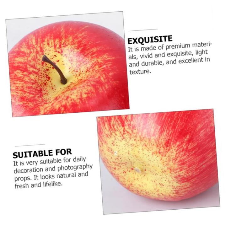 2 Sätze Künstlicher Apfel Künstliche Früchte Wohnungsdeko Red Apples Künstliche Rote Mini-äpfel Fengshui-äpfel-Figur Künstliches Modell Simulation Äpfel Dekor Schaum Pu 5 
