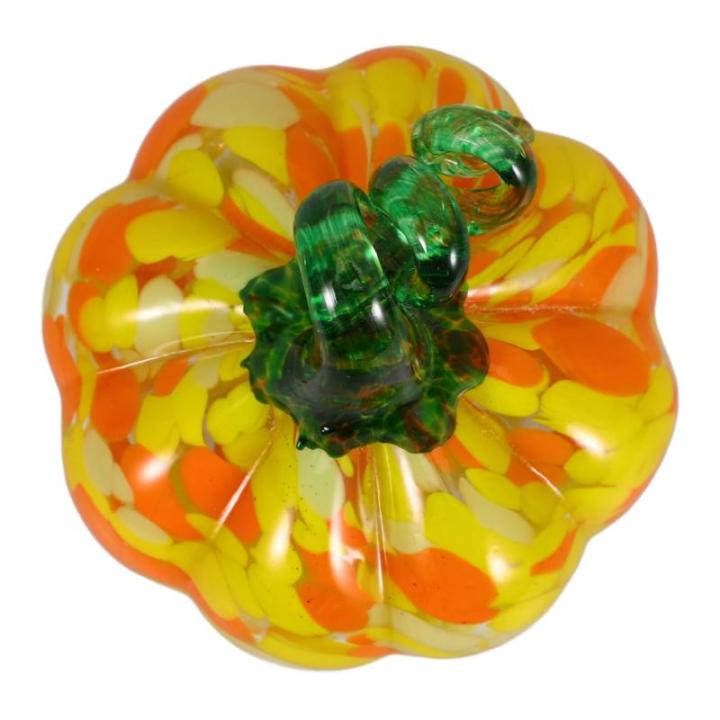 5St Kürbishandwerk Kürbis ernten Kürbis-Tischdekoration Kürbis-Requisite Tisch-Kürbis-Figur Halloween Dekoration Herbst Dekoration Kürbis aus mundgeblasenem Glas Hausbedarf