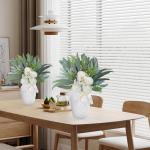 Kunstbloemen, , bloemen, 59 stuks, eucalyptus, hortensia, zijdebloemen als echte bloemstukken, tafel, kernstuk voor doe-het-zelf decoratie, woonkamer, slaapkamer,