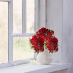 Kunstbloemen decoratieve kunstbloemen met stelen voor doe-het-zelf bruiloft, bruidsboeket, babydouche, bloemstuk, tafeldecoratie, woondecoraties 1015