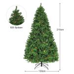 Kunstkerstboom met led-lichtkettingen, kerstboom met verlichting, 210/225/240 cm, groen