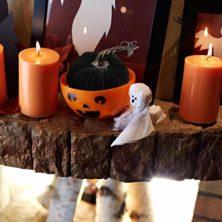 Minis Samt-Kürbisse – Künstliche Künstliche Dekorative Bunte Schaumstoff-Kürbisse | Handgemachte Halloween-Ernte-Gemüse-künstliche Simulations-Kürbisse, Bauernhaus-rustika