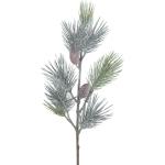 Kerstdennentak, geeist met glitter, 97 cm, kunstdennentak met natuurgetrouwe dennenappels en naalden, kerstdecoratie, tafeldecoratie voor Kerstmis