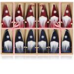 12x Premium Kerstman 12cm - decoratie voor de kerstboom, kerstboomfiguur als boom, kerstversiering of cadeau