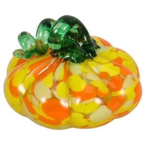 5St Kürbishandwerk Kürbis ernten Kürbis-Tischdekoration Kürbis-Requisite Tisch-Kürbis-Figur Halloween Dekoration Herbst Dekoration Kürbis aus mundgeblasenem Glas Hausbedarf