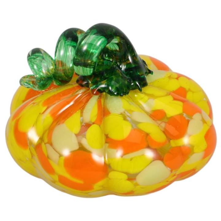 5St Kürbishandwerk Kürbis ernten Kürbis-Tischdekoration Kürbis-Requisite Tisch-Kürbis-Figur Halloween Dekoration Herbst Dekoration Kürbis aus mundgeblasenem Glas Hausbedarf