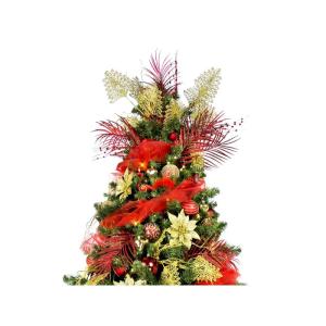 Geschmückter künstlicher Weihnachtsbaum mit 152 Ornamenten Premium Caesar 210 cm Baum mit Ständer und Weihnachtsornamenten