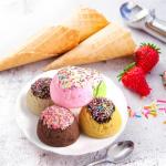 Fake Kuchen künstliche Kuchen Künstliche Eisportionierer Bälle 5 Stücke Faux Eiskugeln Simulation Kuchen Gefälschte Lebensmittel Desserts Realistisches Essen