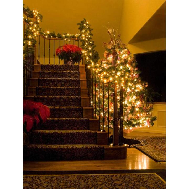 Led-clusterlichtsnoer, werkt op stroom, decoratie voor en buiten, tuin, kerstboom, bruiloft (2000 leds, warm wit continu licht)