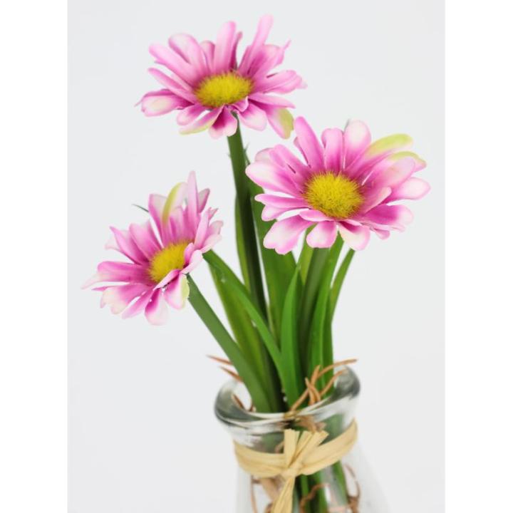 Kunstmini-margrieten in glazen arrangement madeliefjes, decoratie, decoratieve bloemen, planten, , voorjaarsdecoratie, , voorjaar, Pasen, paasdecoratie,