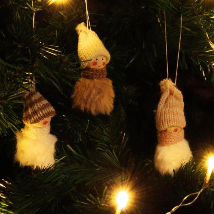 12x premium kerstboom engelen - kerstboomversieringen - sprookjesfiguur - Zweeds-Scandinavische decoratieve trollen