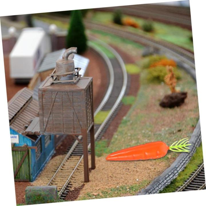2 Sätze Karotte Gefälschte Gemüserequisiten Miniatur-tierfiguren Künstliches Pflanzendekor Mini-gemüse Mini-plüschtiere Minifiguren Möhren Schaumstoff Styropor 25 Stück * 2