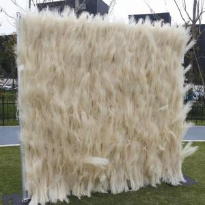 Blumen-Wandpaneel-Hintergrund-Dekor – Beige Künstliche Blumen-Hintergrund Für Hochzeit, Party, Blumen-Geburtstagsdekorationen, Hängende 3D-Fake-Hortensien-Wanddekoration(1.2M*