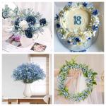 Gypsophila , 10 stuks, Gypsophila , sluierkruid, namaakbloemen, boeketten voor bruiloft, bruid, feest, woondecoratie (blauw)