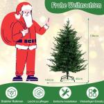 Kunstkerstboom met verlichting, scharnierende kerstboom met 8 verlichtingsstanden, 180 warm witte LED-lampjes, kerstboom, kunstkerstboom voor thuis, kantoor, 136 cm hoog