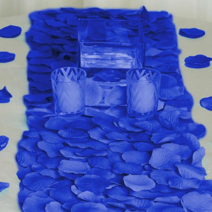 1200 stuks rozenblaadjes, kunstrozenblaadjes, rozenblaadjes, blauw, bruiloft, Valentijnsdag, tafelopzetstuk, verjaardag, romantische sfeer