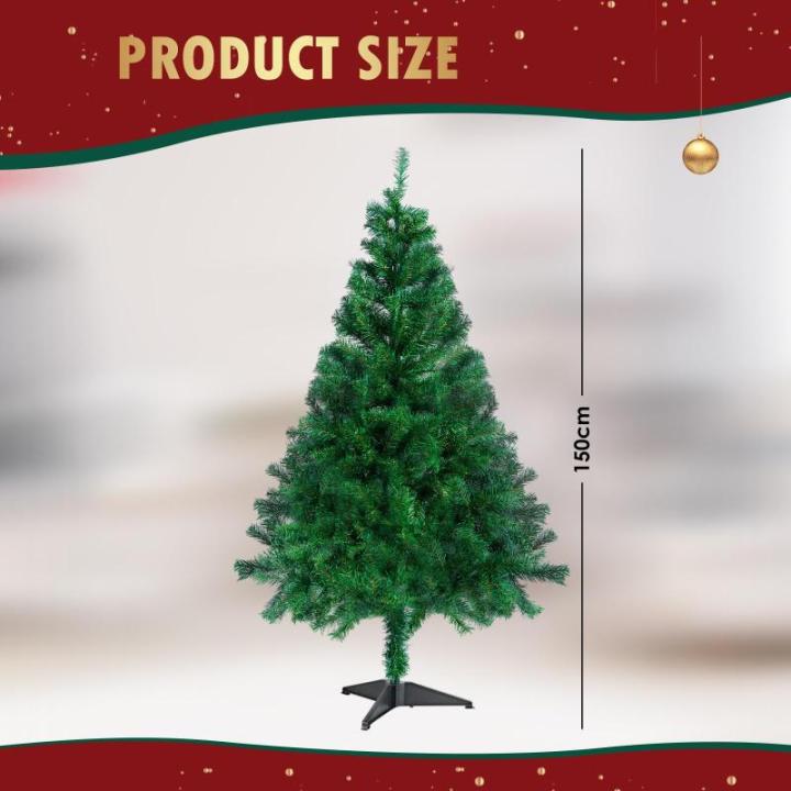 Kunstkerstboom Nordmann-spar 150 cm, 380 takken, dennenboom klein, spuitgieten, groen, Cushhom