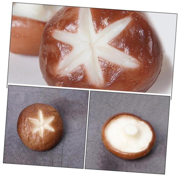 3 Stück Simuliertes Pilzmodell Mini Foto Requisite Gefälschtes Lebensmittelzubehör Mini Pilzmodell Kleines Pilzmodell Kleines Pilzdekor Interessantes Pilzdekor Gefälschter