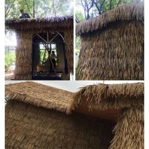 Kunstrietjes Kunststof Strohoes, Strotegel, Kunstmatige PVC-Strohoes en Kunststro Voor Decoratie van de Boerderij Houten House Gazebo (Maat: 50 x 50 cm/1,64 x 1,64 ft) (Kleur: Gre