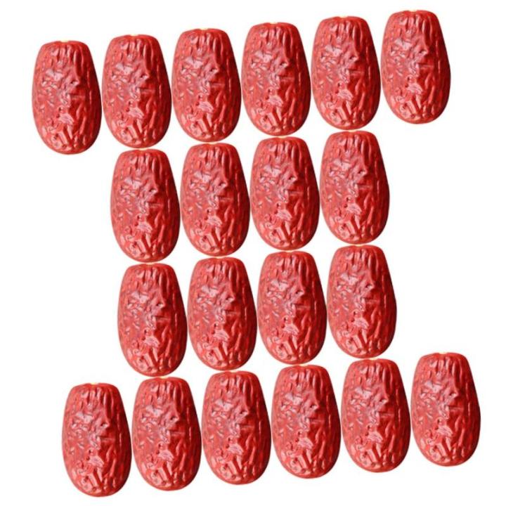 4 Sätze Simulierte Jujube Realistisches Datum Simulation Getrockneter Jujube Realistische Jujube Hochzeitsdeko Hochzeits Dekoration Falsches Obst Simulationsfrucht PVC 30 Stück *