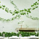 Kunstklimop, 24 stuks, 40 m, hangende klimop, slinger, bladeren, planten, kunstklimop, slinger, geschenken, Kerstmis, keuken, feest, tuin, bruiloft, muur, wooncultuur