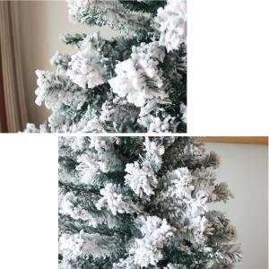 1.5m/1.8m Schneebeflockter Weihnachtsbaum, Aufklappbarer Künstlicher Weihnachtsbaum mit Metallständer, Weiße Schneespitzen, für die Partydekoration im Homeoffice(1.5m/5ft)