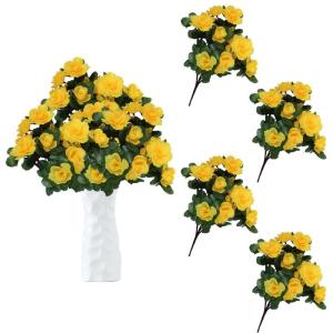 Kunstblumen Deko Künstliche Blumen Blumenstrauss Künstlich Große 33 cm Gardenie Blume Dekoration für Zuhause Tisch Büro Hausgarten Geburtstag Party 0515